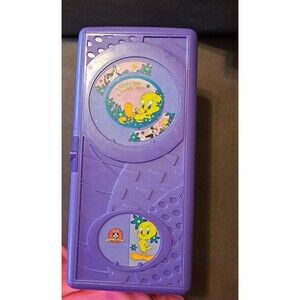 Tweety Bird Locker Looney Tunes Vintage CD Holder Desktop Locker Rare 90s Purple